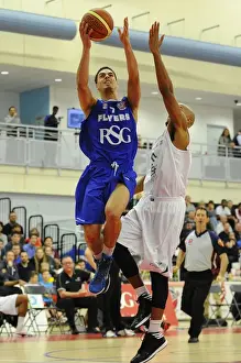 Framed Print : Intense Rivalry: Flyers vs. Eagles Basketball Showdown at SGS Wise Campus (November 2014)