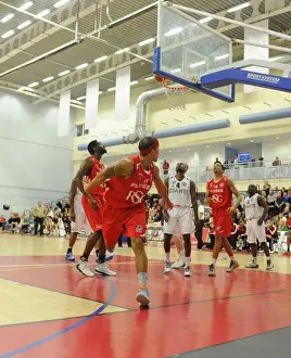 Bristol Flyers V Manchester Giants Prints: Intense Rivalry: Flyers vs. Giants Basketball Showdown