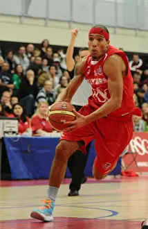 Bristol Flyers V Manchester Giants Prints: Intense Rivalry: Flyers vs Giants Basketball Showdown