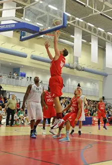 Bristol Flyers V Manchester Giants Prints: Intense Rivalry: Flyers vs. Giants Basketball Showdown at SGS Wise Campus