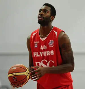 Bristol Flyers V Manchester Giants Prints: Intense Rivalry: Flyers vs. Giants Basketball Showdown at SGS Wise Campus
