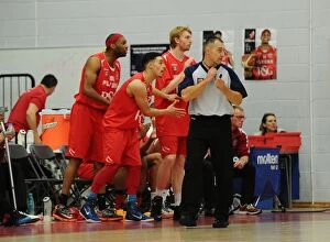 Bristol Flyers v Manchester Giants Collection: Intense Rivalry: Flyers vs Giants - A Fervent Showdown on the Basketball Court