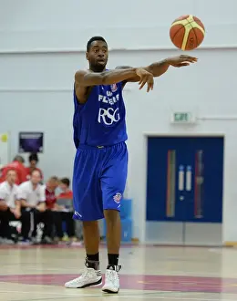 Bristol Flyers V Sheffield Sharks Prints: Intense Rivalry: Flyers vs. Sharks Basketball Clash at SGS Wise Campus