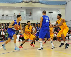 Bristol Flyers V Sheffield Sharks Prints: Intense Rivalry: Flyers vs. Sharks Basketball Showdown at SGS Wise Campus (08/11/2014)