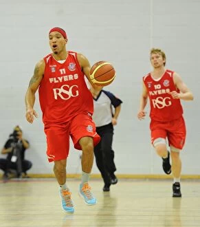 Bristol Flyers v Surrey United Collection: Intense Rivalry: Flyers vs. Surrey United Basketball Showdown - Sporting Battle at SGS Wise Campus