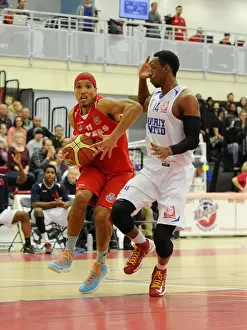 Framed Print : Intense Rivalry: Flyers vs. Surrey United Basketball Showdown