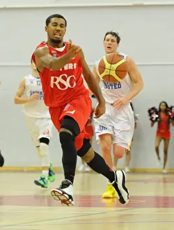 Framed Print : Intense Rivalry: Flyers vs. United Basketball Showdown at SGS Wise Campus (November 2014)