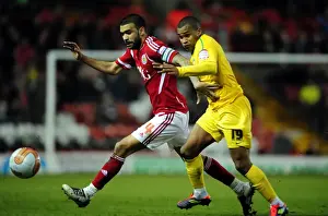 Bristol City V Crystal Palace Prints: Intense Rivalry: Fontaine vs. Easter - Championship Showdown: Bristol City vs