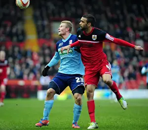 Intense Rivalry: Fontaine vs Main's Battle for Possession - Bristol City vs Middlesbrough Football Match