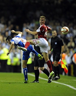 Bristol City V Bristol Rovers (Johnstone Paint Trophy 1ST Round) Prints: Intense Rivalry: Joe Bryan vs Michael Smith Clash at Ashton Gate - Bristol Derby, 2013
