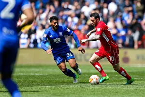 Bristol City V Birmingham City Prints: Intense Rivalry: Lee Tomlin vs
