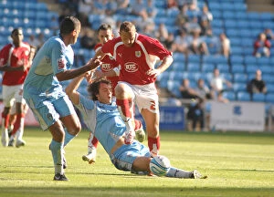 Images Dated 15th September 2007: Intense Rivalry: Lee Trundle's Battle - Coventry City vs. Bristol City