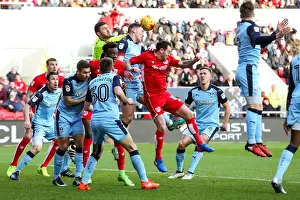 Bristol City V Rotherham United Prints: Intense Rivalry: O'Donnell vs Tomlin Brawl - Bristol City vs Rotherham United