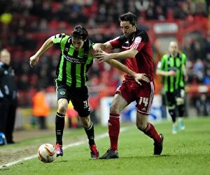 Images Dated 5th March 2013: Intense Rivalry on the Pitch: Cole Skuse vs Matthew Upson Clash at Ashton Gate