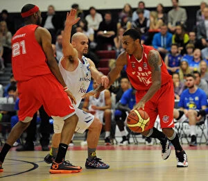 Images Dated 15th November 2014: Intense Rivalry: The Showdown between Bristol Flyers and Cheshire Phoenix Basketball Teams