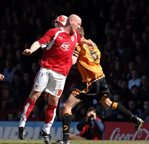 Bristol City V Wolverhampton Wanderers Prints: Intense Rivalry: Steve Brooker's Focused Expression at Ashton Gate - Bristol City vs