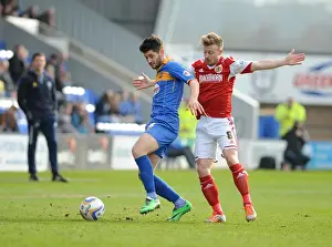 Intense Rivalry: Wade Elliott vs Joe Jacobson Clash in Shrewsbury Town vs Bristol City Football Match, Sky Bet League One, March 8, 2014