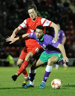 Leyton Orient V Bristol City Prints: Intense Rivalry: Williams vs Mooney in Leyton Orient vs Bristol City Clash