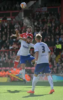 Bristol City V Chesterfield Prints: Intense Rivalry: Williams vs. Morsy Battle for Supremacy in Bristol City vs
