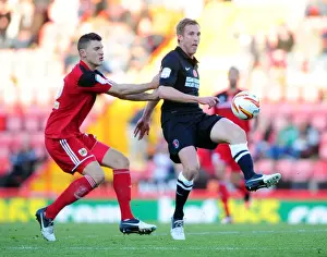 Bristol City V Charlton Prints: Intense Rivalry: Wilson vs Hulse - Battle for Possession in Bristol City vs Charlton Athletic
