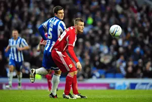 Brighton V Bristol City Prints: Intense Rivalry: Wood vs. Dunk - Championship Showdown: Brighton vs