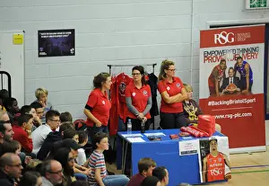 Framed Print : Intense Showdown: Bristol Flyers vs Cheshire Phoenix in British Basketball League at SGS Wise Campus
