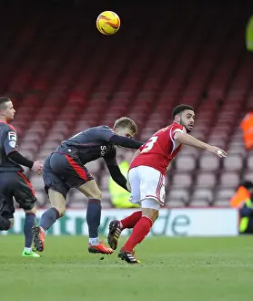 Bristol City V Carlisle United Prints: Intense Sky Bet League One Clash: Derrick Williams Tackles Brad Potts