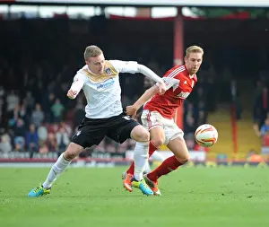 Bristol City V Colchester United Prints: Intense Sky Bet League One Showdown: Scott Wagstaff Faces Off Against Colchester United