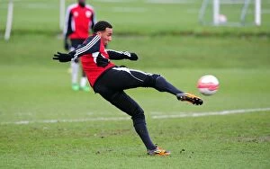 Images Dated 12th January 2012: Intense Training: Nicky Maynard of Bristol City Focuses on Skill Development