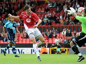 Bristol City V Wycombe Wanderers Prints: Ivan Sproule in Action: Bristol City vs Wycombe Wanderers