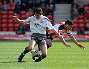 Images Dated 7th April 2008: Ivan Sproule in Action: Southampton vs. Bristol City