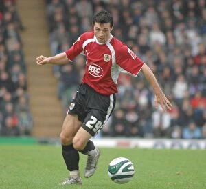 Images Dated 10th December 2007: Ivan Sproule in the Heat of Plymouth vs. Bristol City Football Rivalry