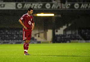 Southend United V Bristol City Prints: Ivan Sproule's Disappointed Face: Southend United vs. Bristol City, Carling Cup 2010