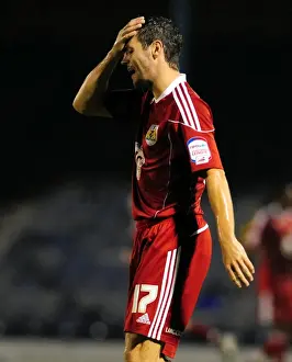 Southend United V Bristol City Prints: Ivan Sproule's Disappointed Look: Southend United vs