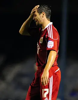 Southend United V Bristol City Prints: Ivan Sproule's Disappointed Reaction to Southend United's Carling Cup Upset (2010)