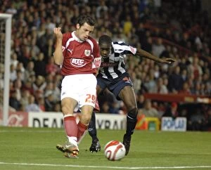 Images Dated 19th September 2007: Ivan Sproule's Exciting Moments: Bristol City vs. West Brom