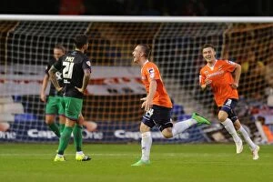 Images Dated 11th August 2015: Jack Marriott's Goal Gives Luton Town 1-0 Lead Over Bristol City, Capital One Cup 2015