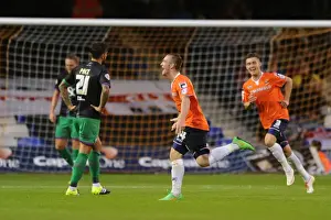 Framed Print : Jack Marriott's Goal Gives Luton Town 1-0 Lead Over Bristol City, Capital One Cup 2015 Framed Print : Jack Marriott's Goal Gives Luton Town 1-0 Lead Over Bristol City, Capital One Cup 2015