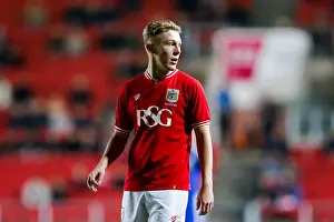 Bristol City V Cardiff City U18s Prints: Jake Andrews Intense Focus: Bristol City U18s vs Cardiff City U18s at Ashton Gate Stadium