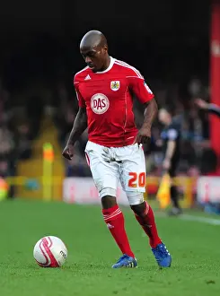 Bristol City V Burnley Prints: Jamal Campbell-Ryce in Action: Championship Showdown between Bristol City and Burnley at Ashton Gate Stadium (2011)