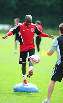 Pre-season Training Prints: Jamal Campbell-Ryce: Unwavering Concentration during Bristol City's Pre-season Training