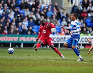 Reading V Bristol City Collection: Jamal Campbell-Ryce's Thwarted Goal Attempt vs. Reading, Championship 2010