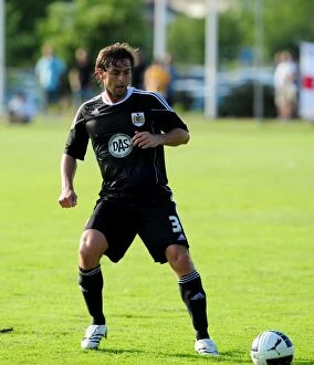 Images Dated 15th July 2010: Jamie McAllister in Action for Bristol City: Helsingborgs IF Clash