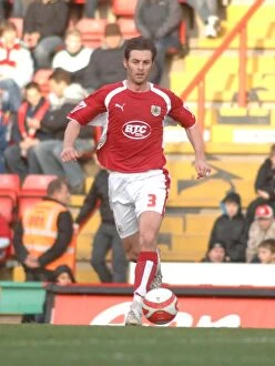Bristol City V Blackpool Collection: Jamie McAllister in Action for Bristol City Against Blackpool