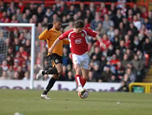 Framed Print : Jamie McAllister in Action: Bristol City vs Hull City