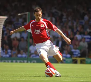 Bristol City V QPR Prints: Jamie McAllister Faces Off Against QPR: A Moment from the Bristol City vs. QPR Match
