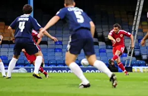 Southend United V Bristol City Prints: Jamie McAllister Scores Opening Goal: Southend United vs. Bristol City, Carling Cup 2010