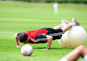 Pre-season Training Prints: Jamie McAllister: Unwavering Focus in Bristol City Football Club Pre-Season Training