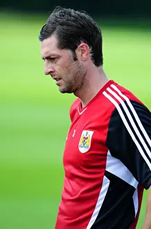 Pre-season Training Prints: Jamie McAllister: Unyielding Determination in Bristol City FC's Pre-Season Training