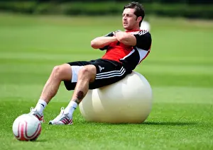 Pre-season Training Prints: Jamie McAllister: Unyielding Determination in Bristol City FC's Pre-Season Training